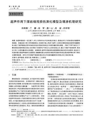 超声作用下煤岩细观损伤演化模型及增渗机理研究