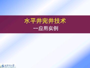 水平井完井技术 - 应用实例